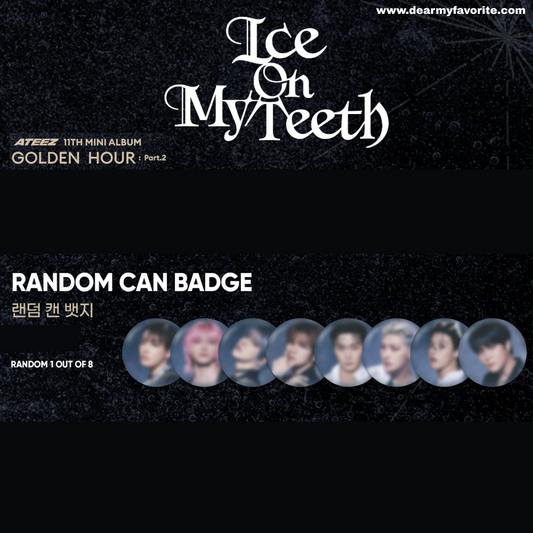 ATEEZ GOLDEN HOUR : Part.2 POP-UP STORE OFFICIAL MD RANDOM CAN BADGE