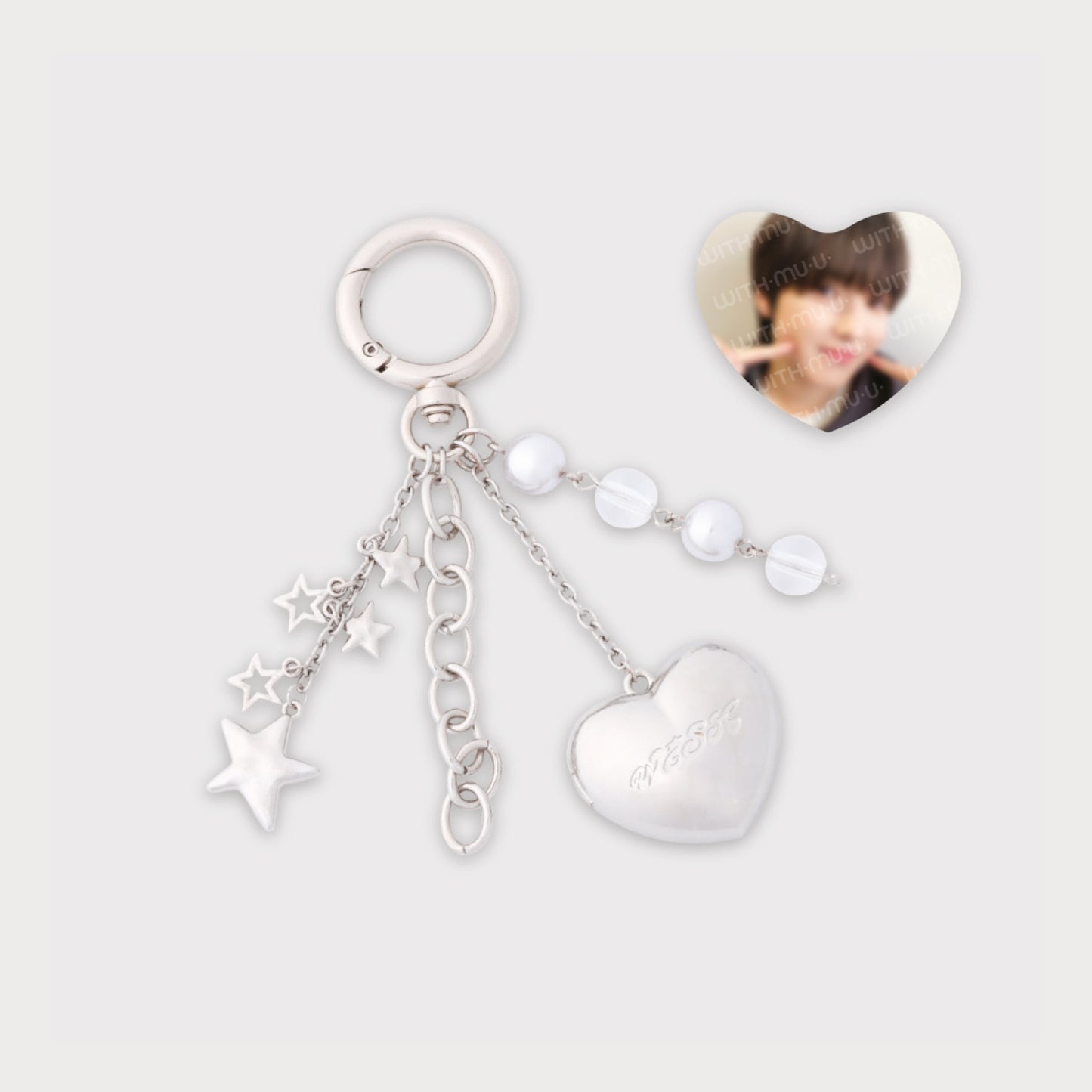 NCT WISH LET’S GO STEADY 2ND OFFICIAL MD HEART PENDANT KEY RING SET