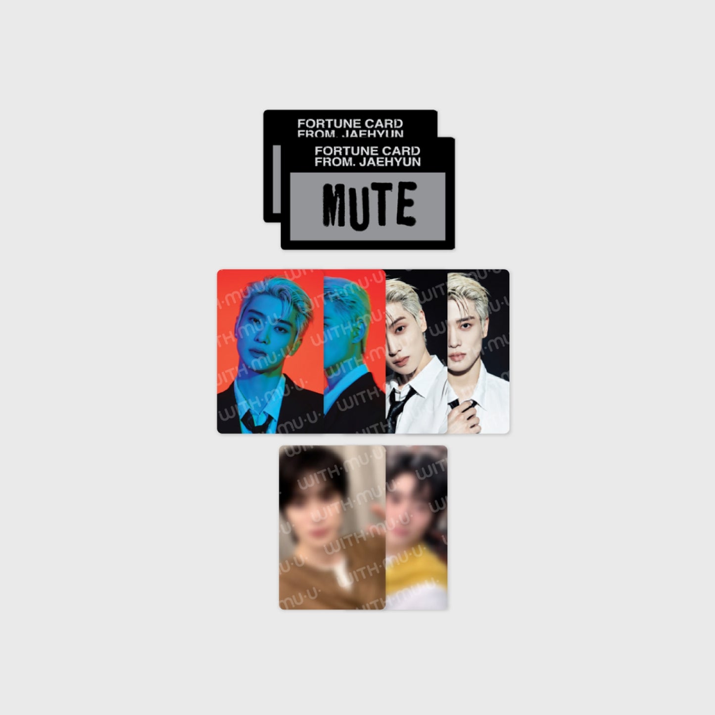 NCT JAEHYUN FAN CON MUTE OFFICIAL MD FORTUNE SCRATCH CARD SET