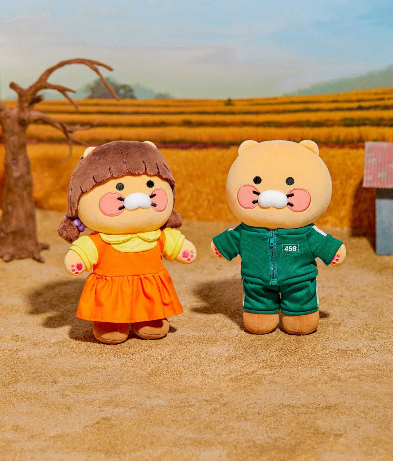 SQUID GAME X KAKAO FRIENDS Official MD Plush + Costume Set
