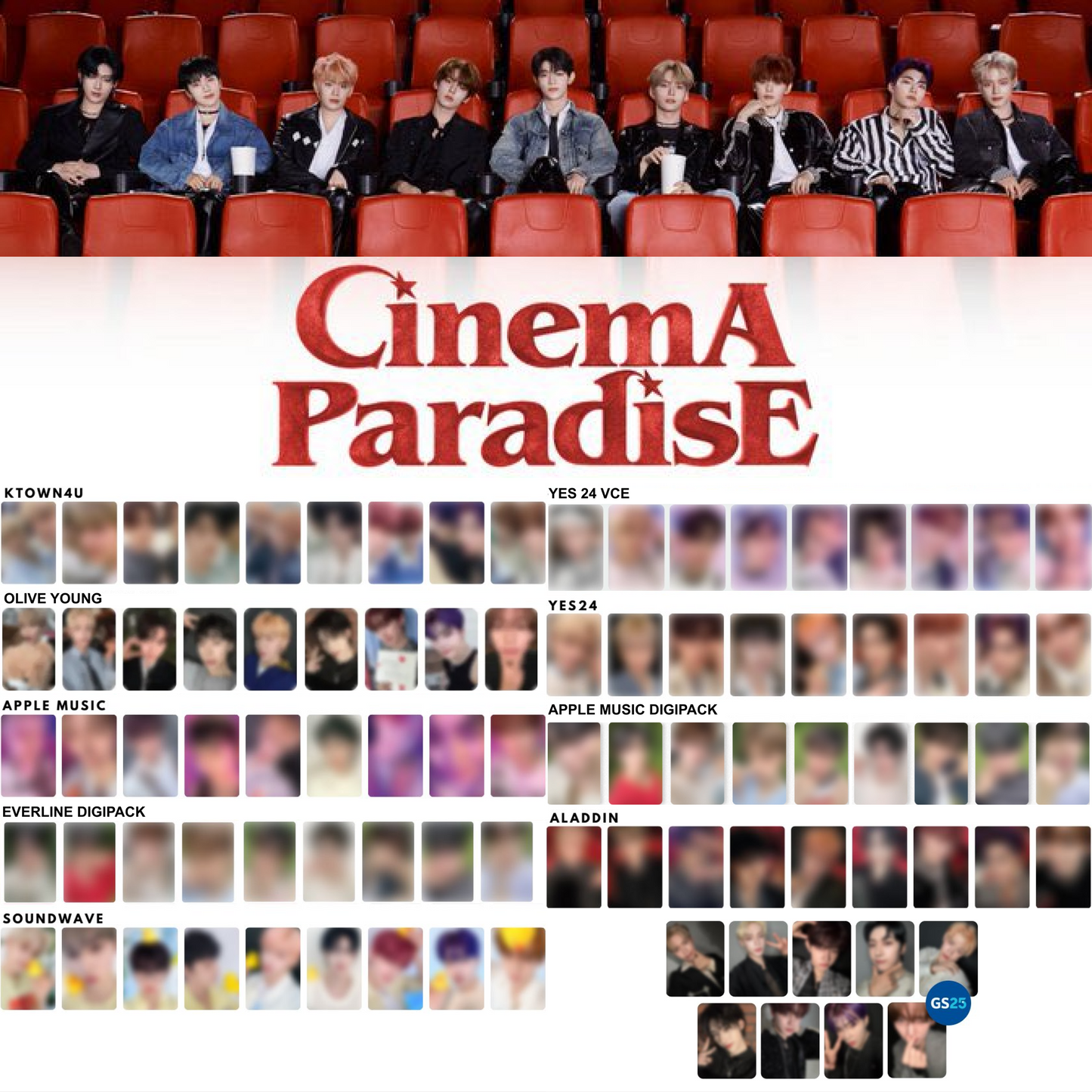 ZEROBASEONE CINEMA PARADISE POB PHOTOCARD