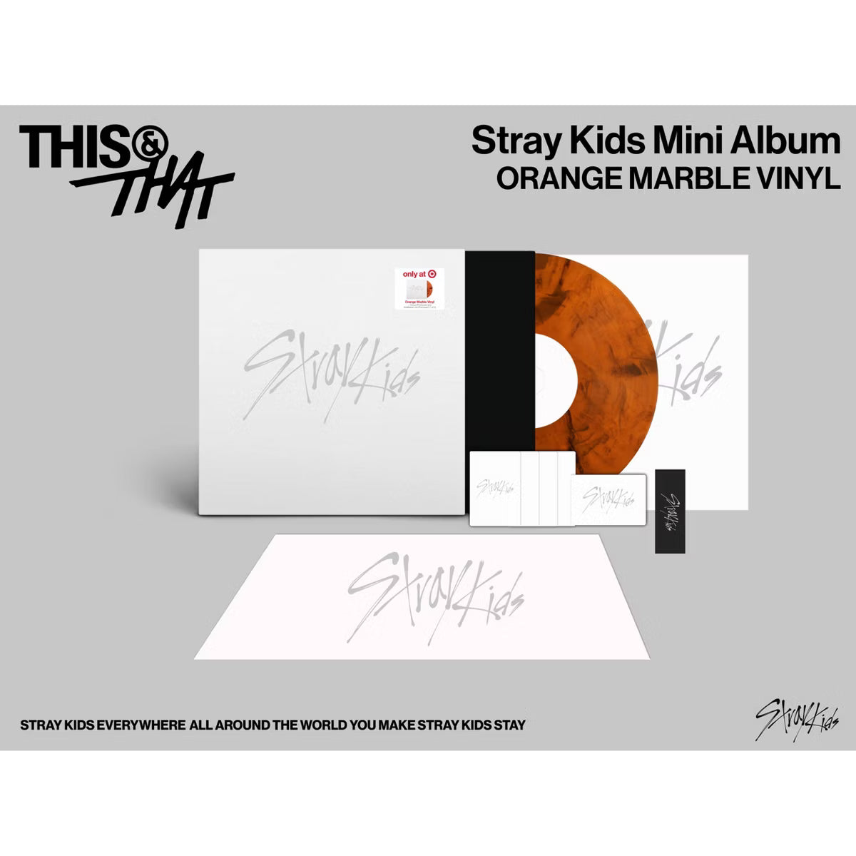 PRE-ORDER] Stray Kids Mini Album THIS & THAT (Orange Marble Vinyl