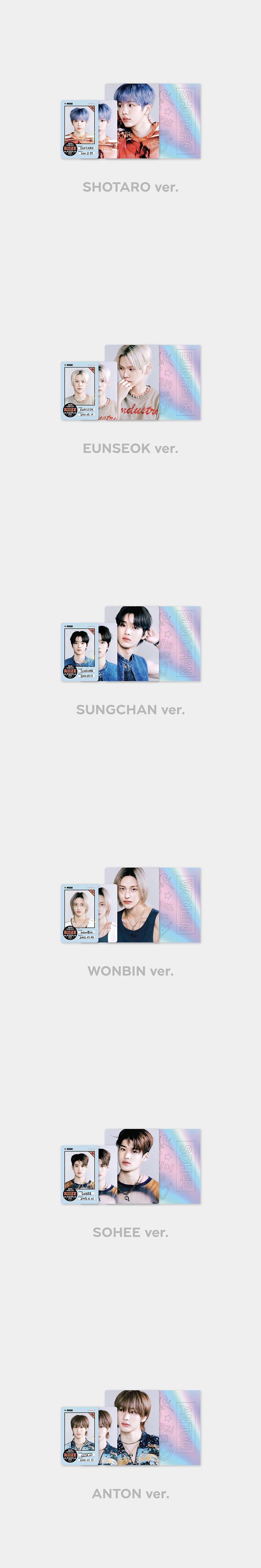 RIIZE FAN CONCERT RIIZING DAY OFFICIAL MD ID CARD + DECO STICKER SET