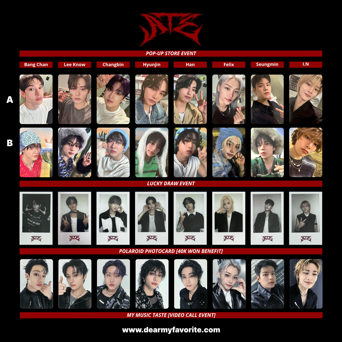 Stray Kids ATE OFFICIAL EVENT PHOTOCARD