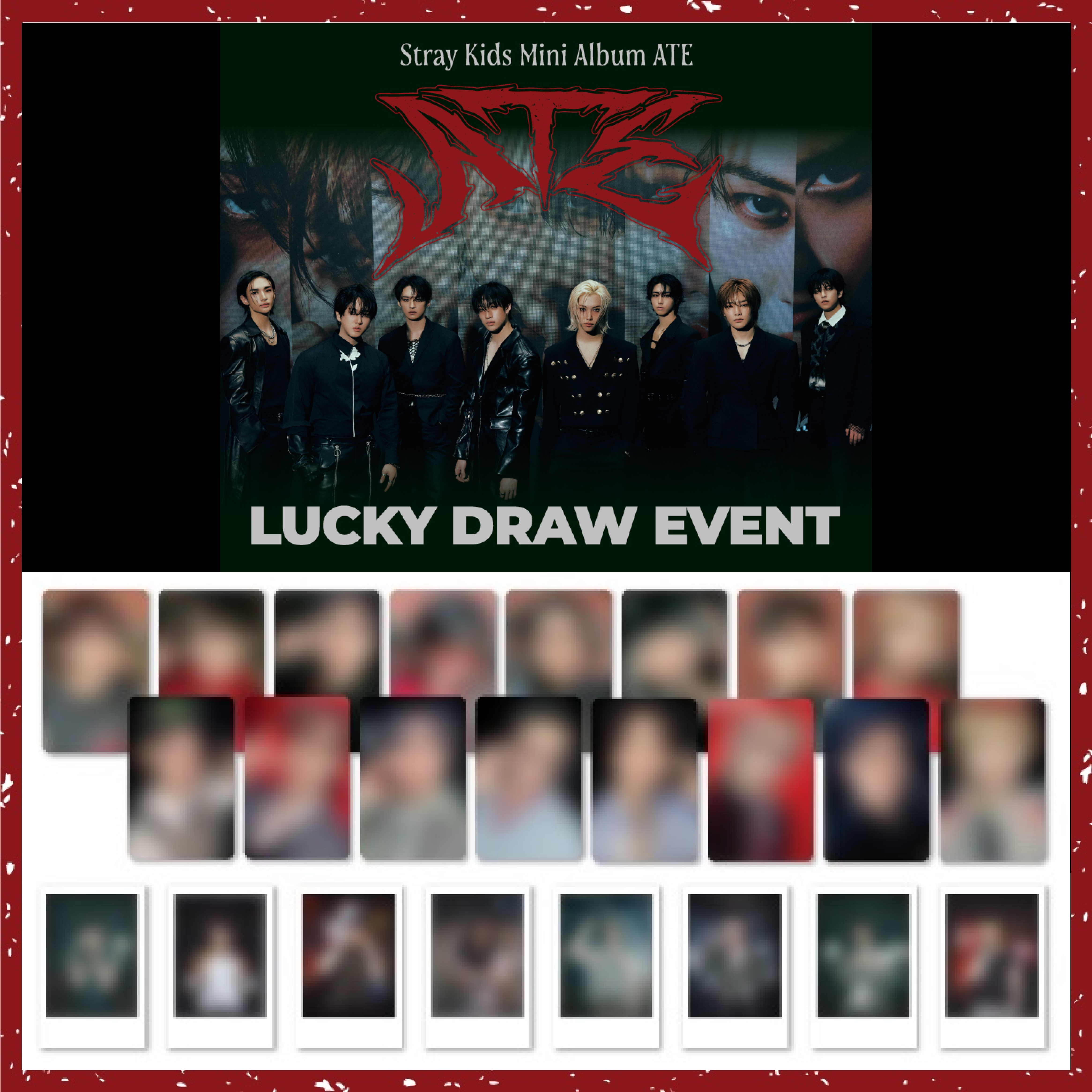 stray kids ハイステイ　ラッキーボックス Stray Kids SKZHOP HIPTAPE HOP JYP SHOP Pop-Up Lucky Draw POB
