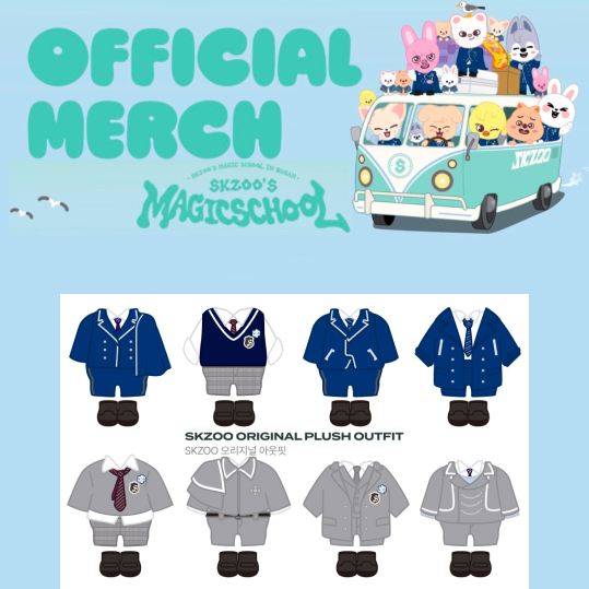 Stray Kids x SKZOO POP-UP IN BUSAN OFFICIAL MD ORIGINAL PLUSH OUTFIT