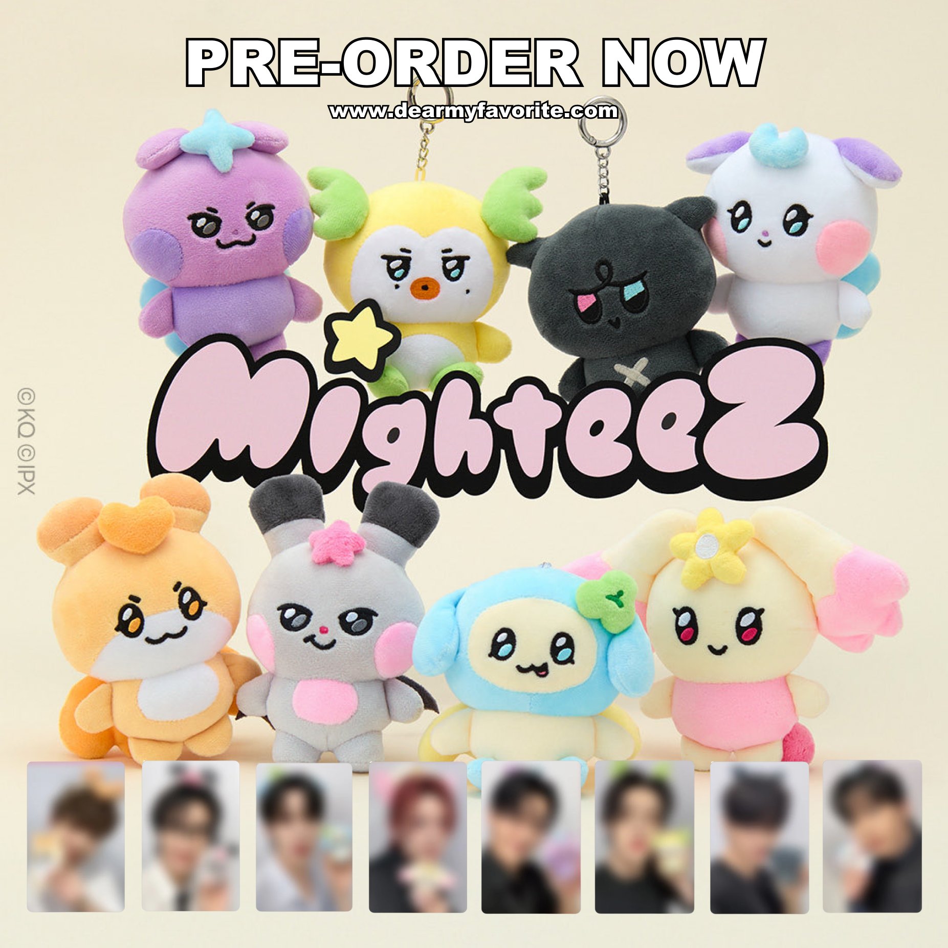 PHOTOCARD EVENT] ATEEZ MIGHTEEZ OFFICIAL MD PLUSH KEYRING – Dear