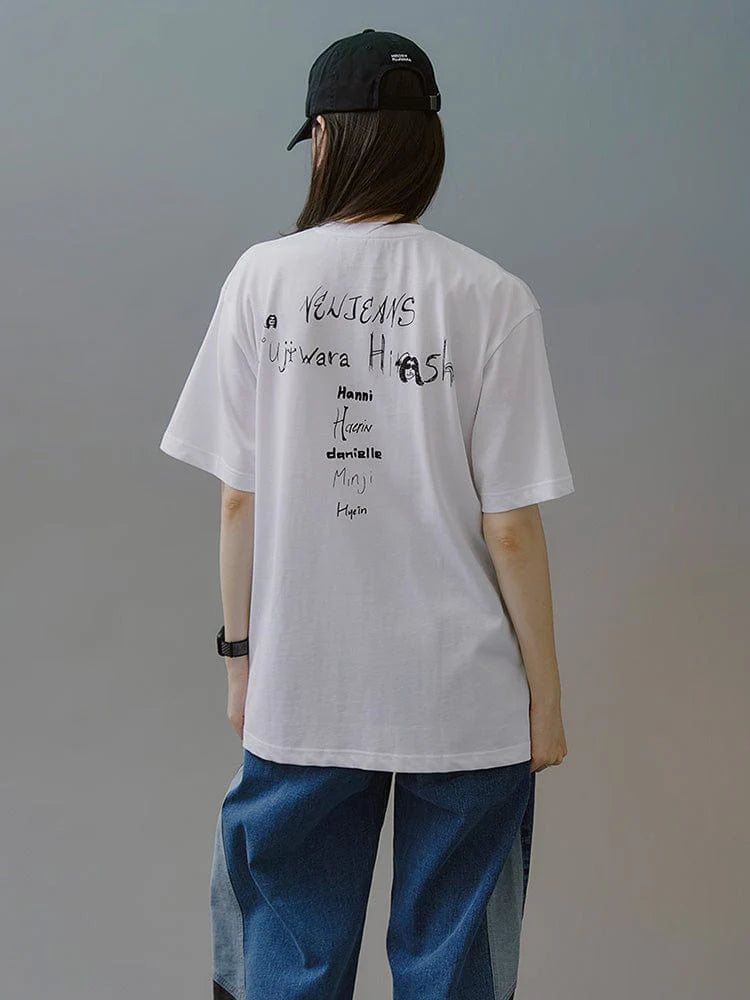 NewJeans Supernatural POP-UP MD NJ X Hiroshi Fujiwara COLLER T-Shirt