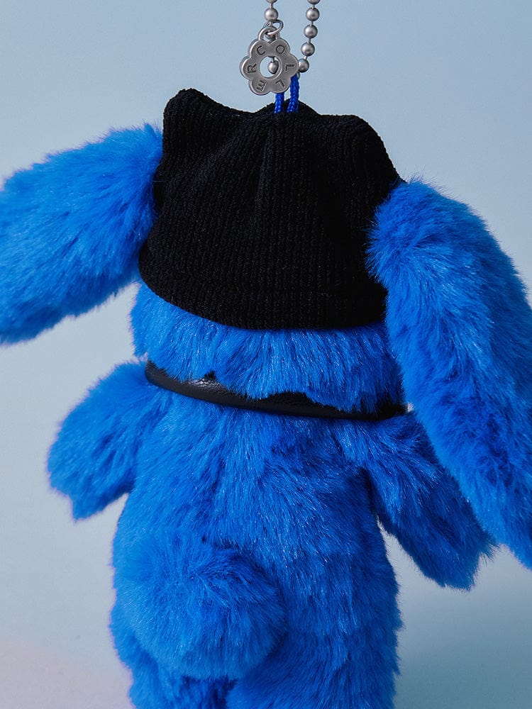 NewJeans NJ X COLLER FURRY BUNNY PLUSH KEYRING (TIDE BLUE)