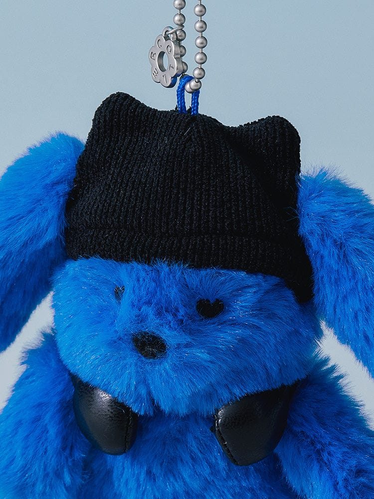 NewJeans NJ X COLLER FURRY BUNNY PLUSH KEYRING (TIDE BLUE)