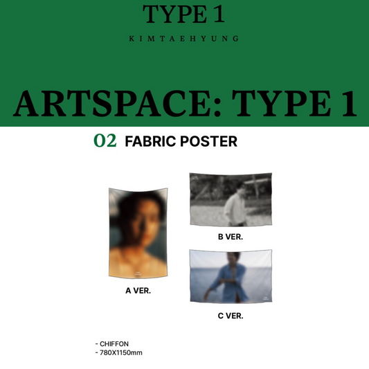 BTS V <ARTSPACE: TYPE> 1 IN SEOUL OFFICIAL MD FABRIC POSTER