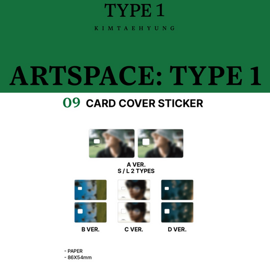 BTS V <ARTSPACE: TYPE> 1 IN SEOUL OFFICIAL MD CARD COVER STICKER