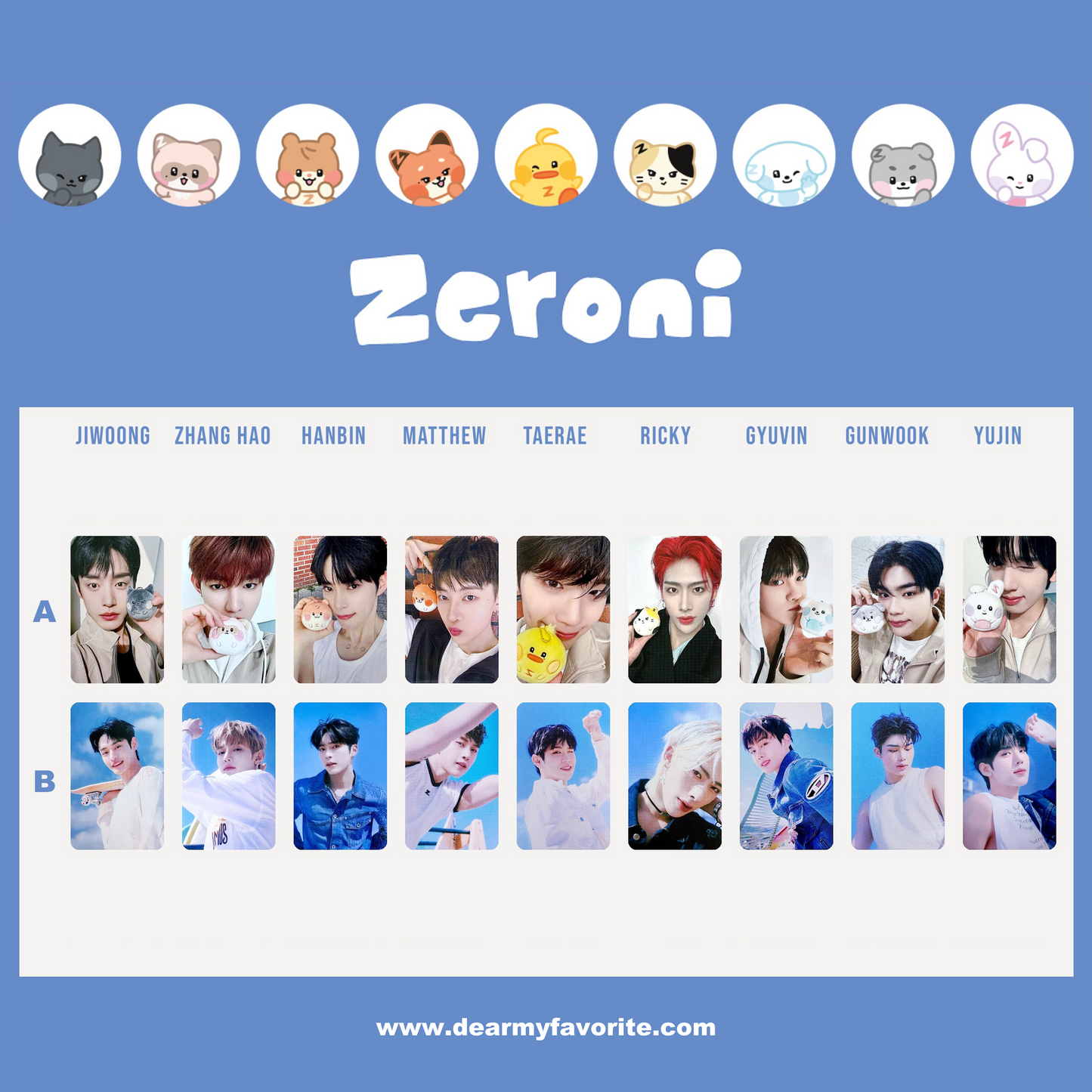 ZEROBASEONE LINE FRIENDS ZERONI OFFICIAL BENEFIT PHOTOCARD