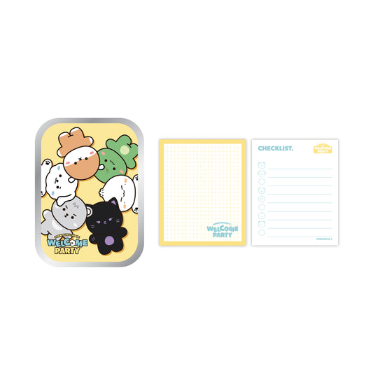 MONSTA X POP UP STORE OFFICIAL MD MONMUNGCHI X TIN CASE + MEMO PAD SET