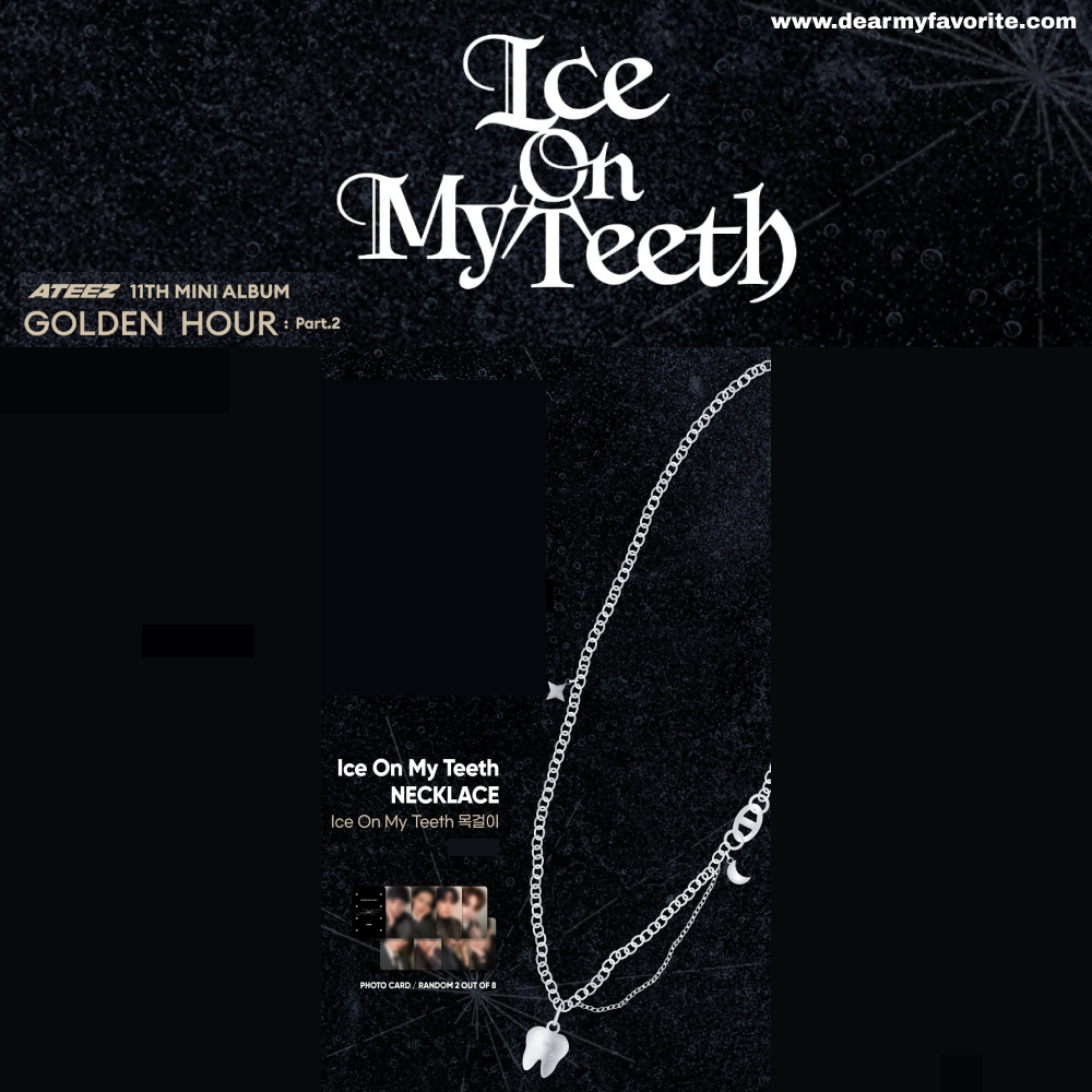 [PRE-ORDER] ATEEZ GOLDEN HOUR : Part.2 POP-UP STORE OFFICIAL MD Ice On My Teeth NECKLACE