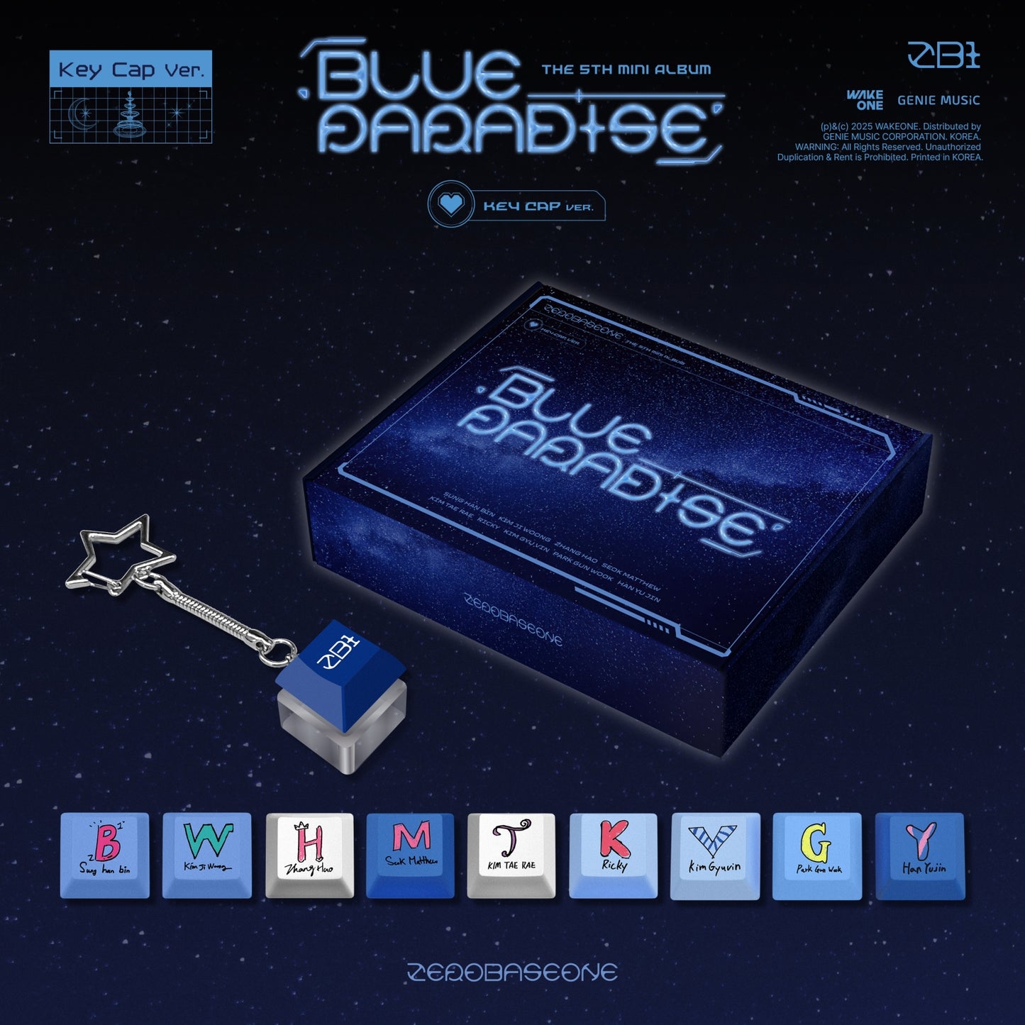 [PRE-ORDER] ZEROBASEONE 5TH MINI ALBUM BLUE PARADISE (Key Cap Ver.)