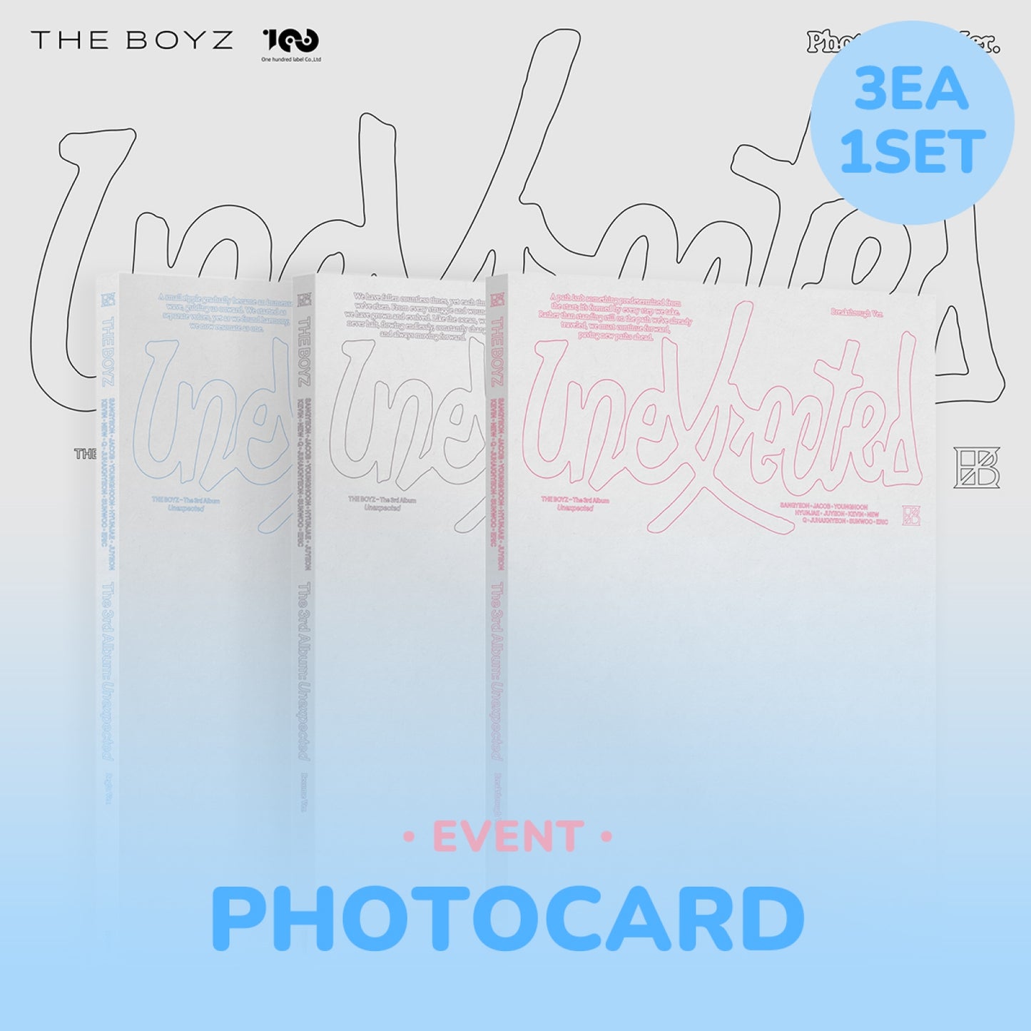 [PRE-ORDER BENEFIT] THE BOYZ The 3rd Album Unexpected Photobook Set of 3