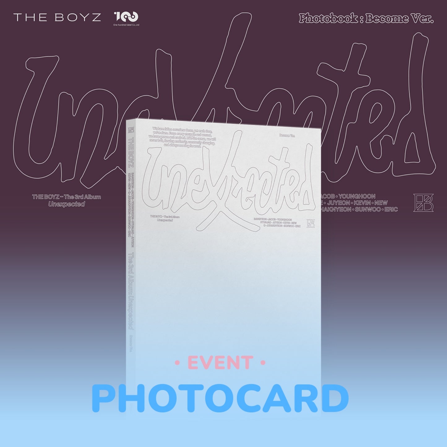 [PRE-ORDER BENEFIT] THE BOYZ The 3rd Album Unexpected (Photobook : Become Ver.)