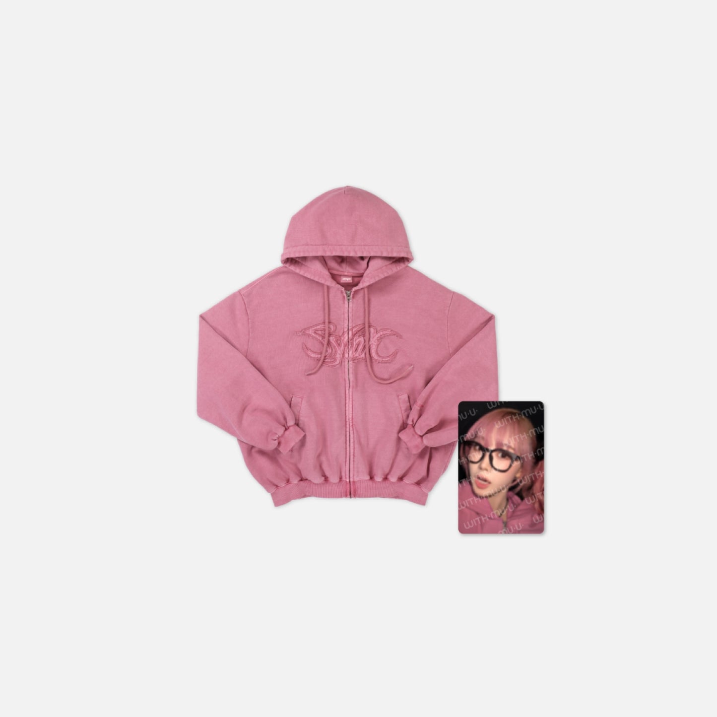 [PRE-ORDER] aespa SYNK：PARALLEL LINE ENCORE OFFICIAL MD PINK HOODIE ZIP-UP SET