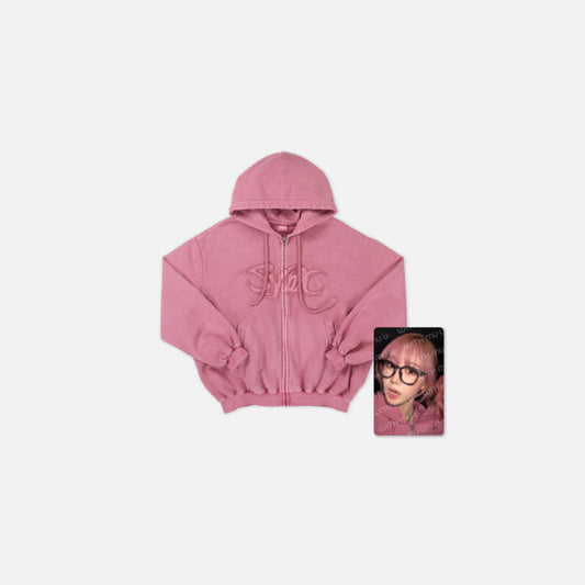 [PRE-ORDER] aespa SYNK：PARALLEL LINE ENCORE OFFICIAL MD PINK HOODIE ZIP-UP SET