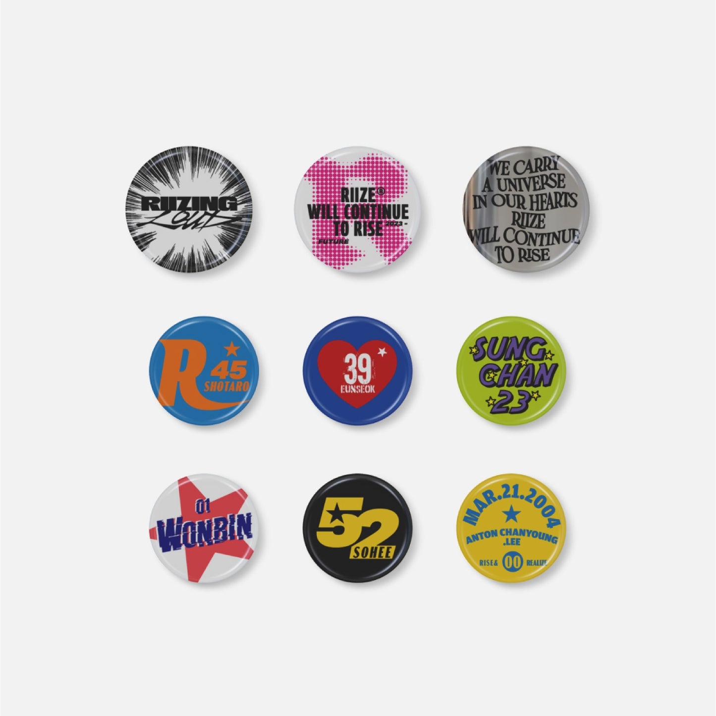 [PRE-ORDER] RIIZE CONCERT TOUR [RIIZING LOUD] OFFICIAL MD PIN BUTTON SET