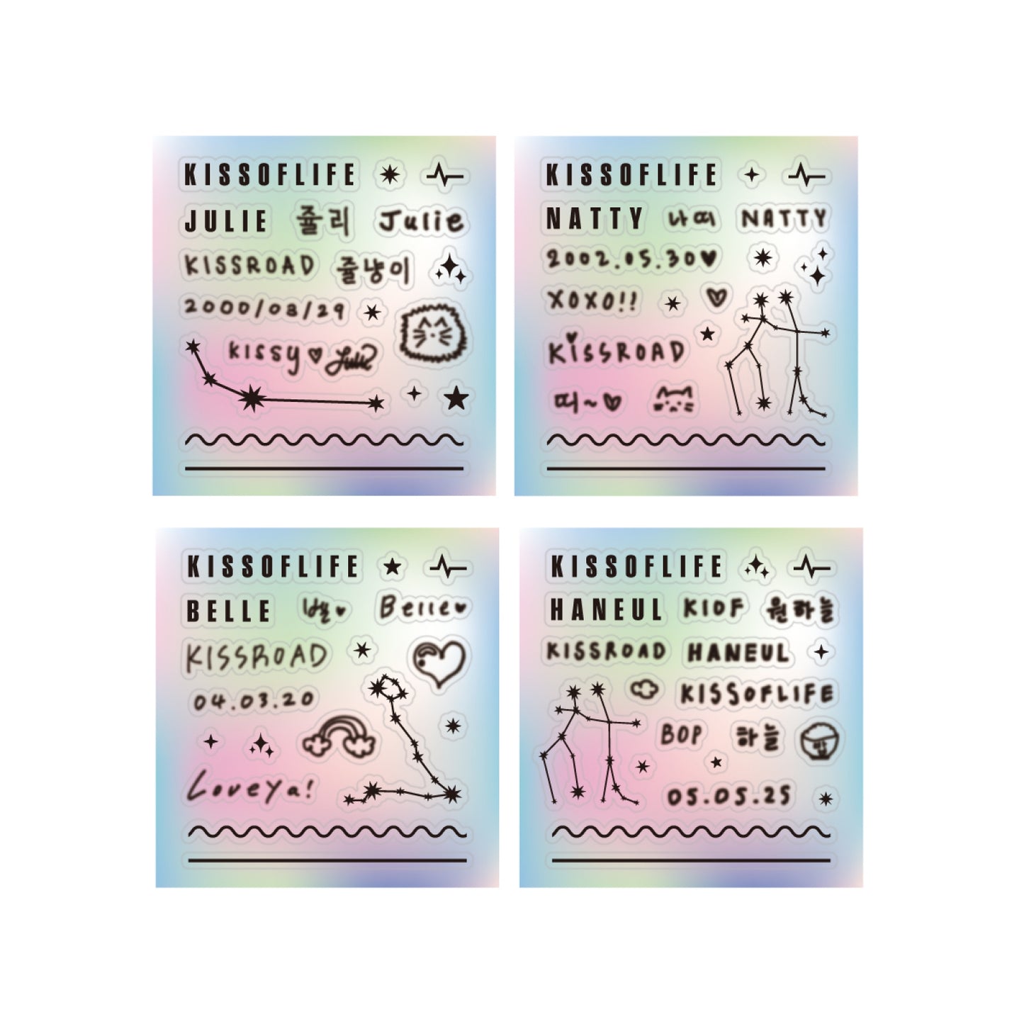 [PRE-ORDER] KISS OF LIFE [KISS ROAD] SEOUL ENCORE OFFICIAL MD LIGHT STICK DECO STICKER SET