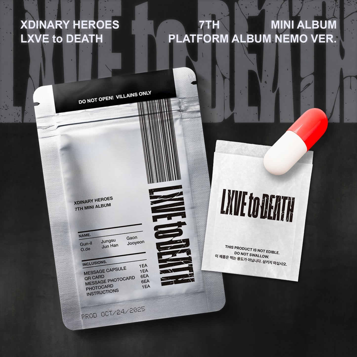 [PRE-ORDER] Xdinary Heroes 7TH MINI ALBUM LXVE to DEATH (PLATFORM ver.)
