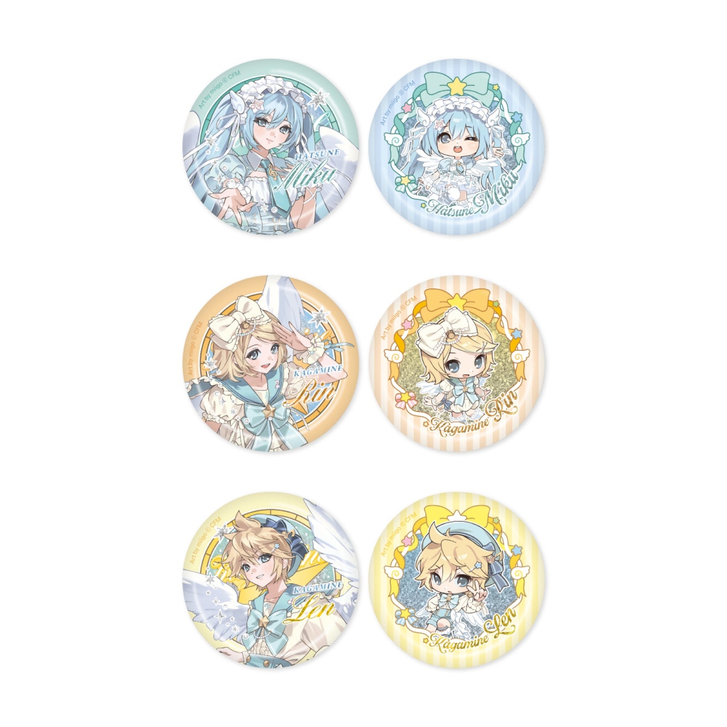 [PRE-ORDER] MIKU & RIN & LEN POP-UP STORE in SEOUL [Meet and Greet] OFFICIAL MD CAN BADGE SET B TYPE