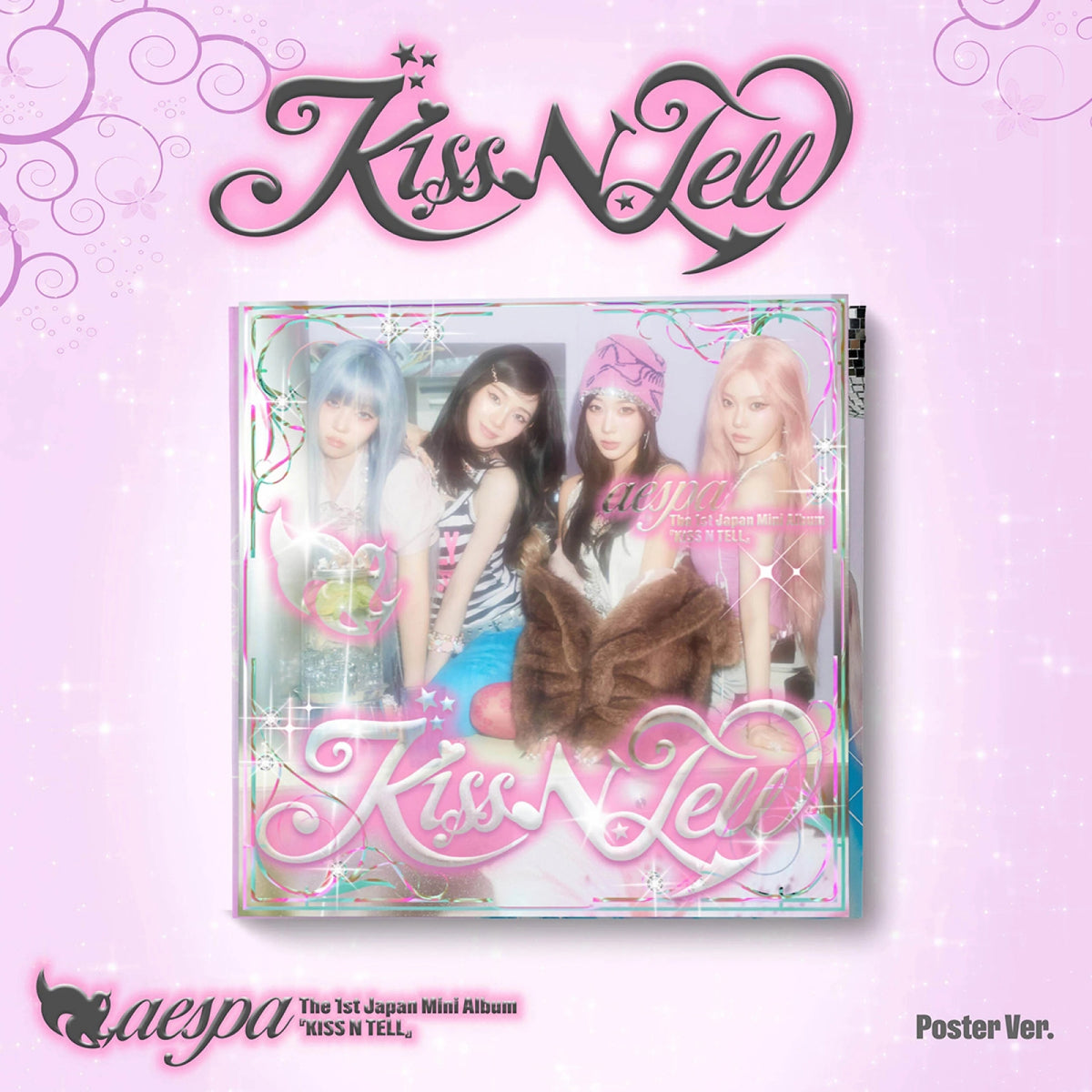 [PRE-ORDER BENEFIT] aespa Japan 2nd Mini Album  Kiss N Tell (Poster Ver.)