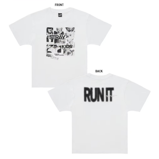 [PRE-ORDER EVENT] Stray Kids World Tour RUN IT JAPAN OFFICIAL MD PHOTO T-SHIRT (WHITE)