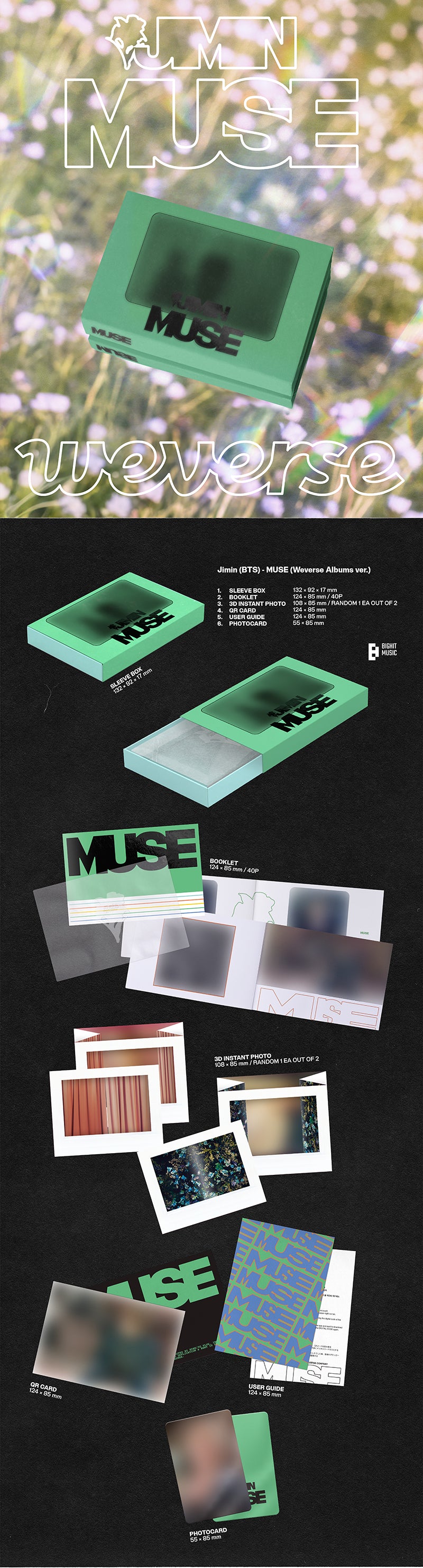 [PRE-ORDER BENEFIT] JIMIN (BTS) 2ND ALBUM MUSE (Weverse Albums ver.)