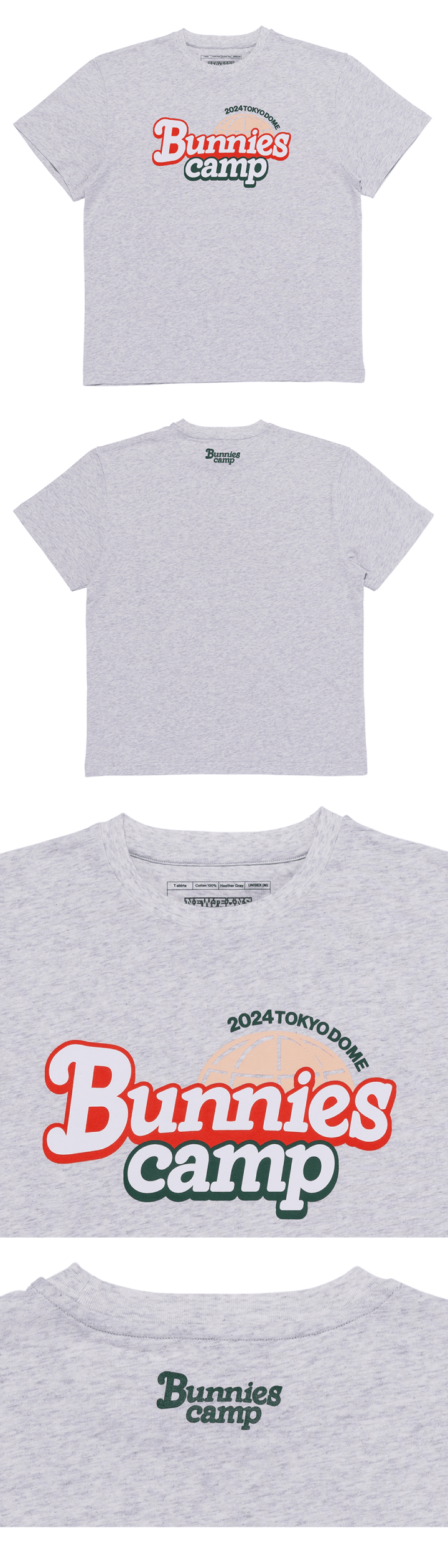 [PRE-ORDER] NewJeans BUNNIES CAMP 2024 TOKYO DOME T-SHIRTS (LIGHT GRAY)