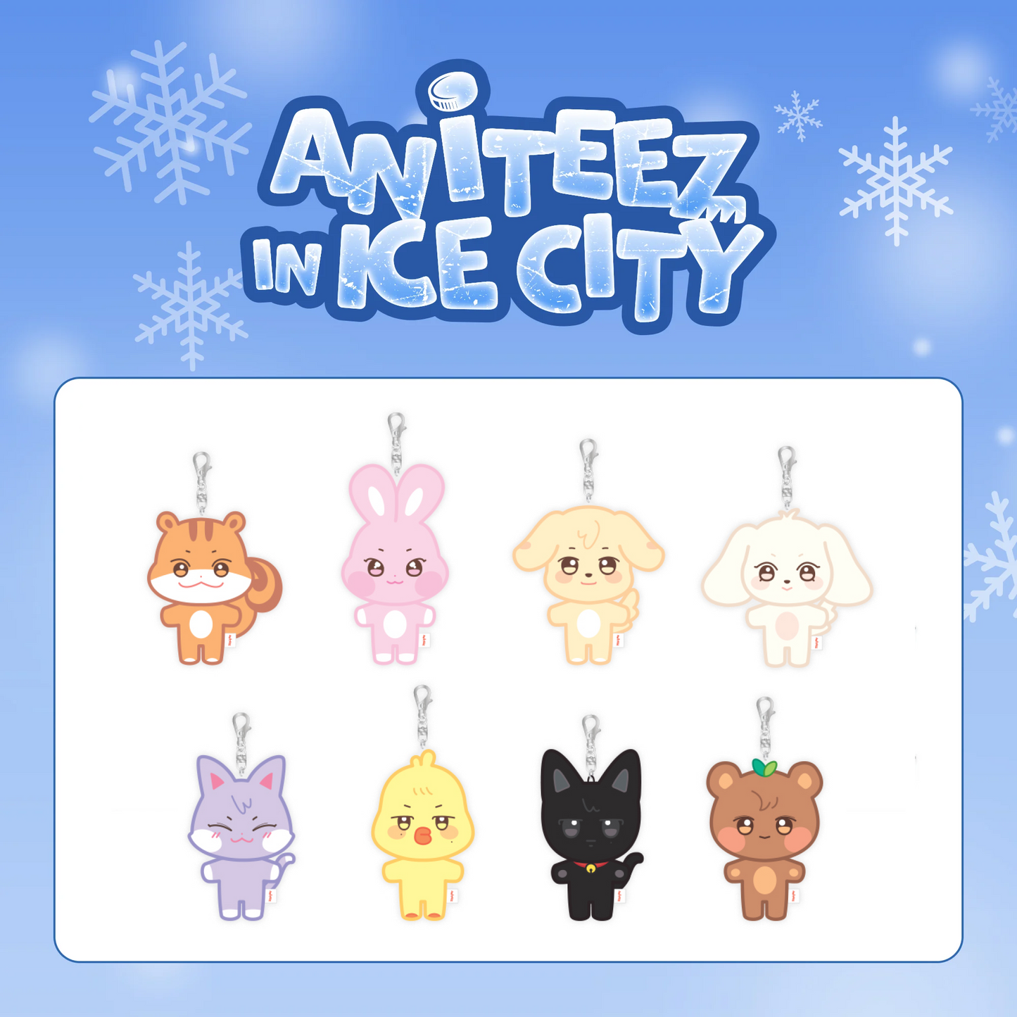 ATEEZ X ANITEEZ POP-UP 'ANITEEZ IN ICE CITY' OFFICIAL MD PLUSH KEYRING