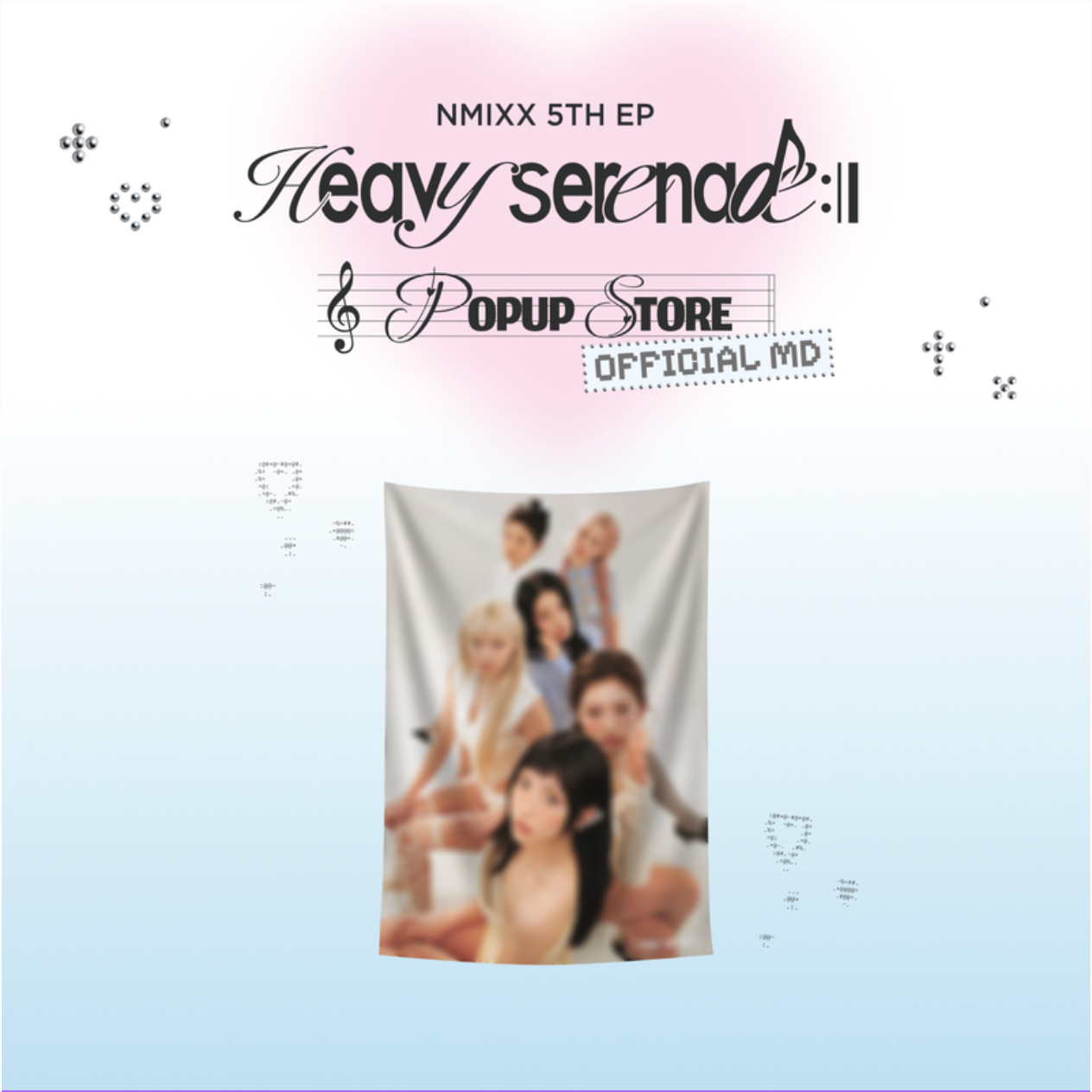 [PRE-ORDER] NMIXX [Heavy Serenade] POP-UP STORE OFFICIAL MD CHIFFON FABRIC POSTER
