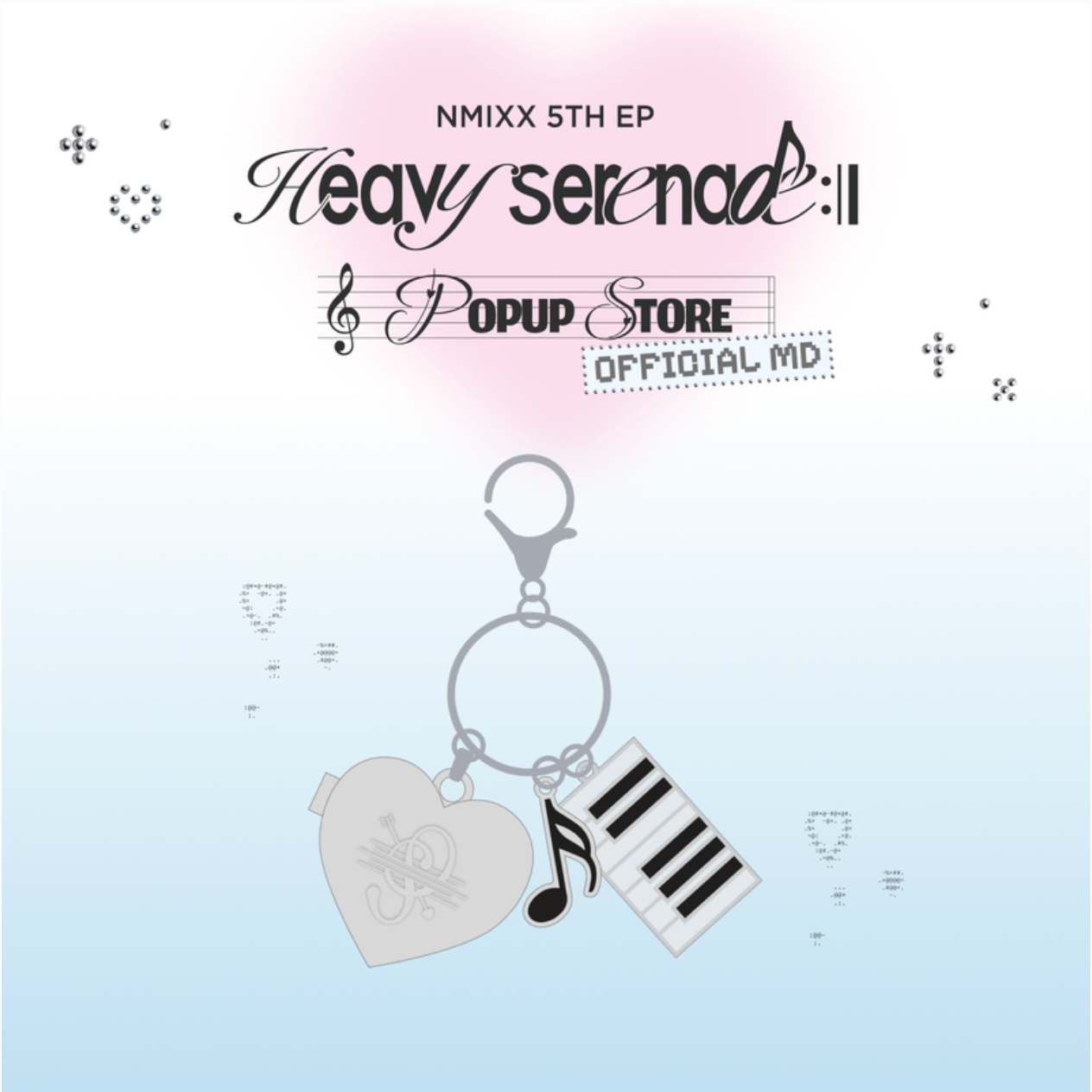 [PRE-ORDER] NMIXX [Heavy Serenade] POP-UP STORE OFFICIAL MD HEART PENDANT KEYRING