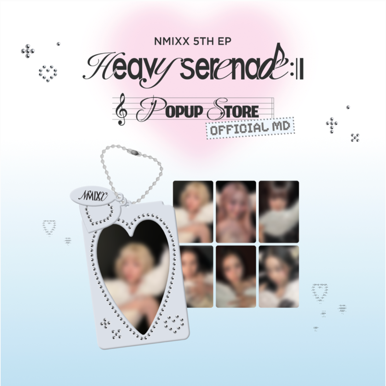 [PRE-ORDER] NMIXX [Heavy Serenade] POP-UP STORE OFFICIAL MD PHOTOCARD HOLDER KEYRING & PHOTOCARD SET