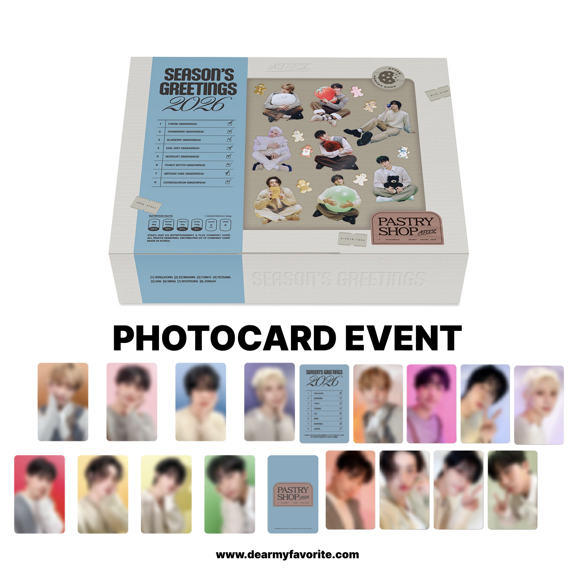 ateez シーグリ　season greeting 2026 4セット PRE-ORDER BENEFIT] ATEEZ 2026 SEASON'S GREETINGS – Dear My Favorite