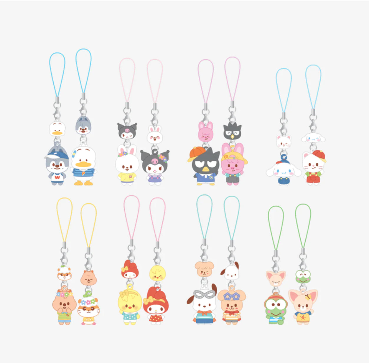 [PRE-ORDER EVENT] Stray Kids SKZOO X SANRIO CHARACTERS OFFICIAL MD MINI FIGURE COUPLE KEYRING