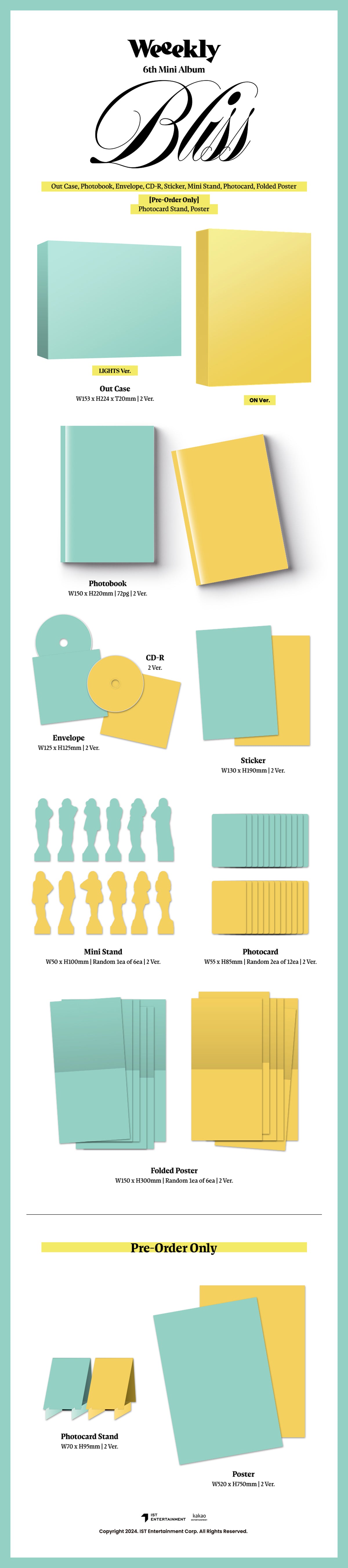 [PRE-ORDER BENEFIT] Weeekly 6th Mini Album Bliss