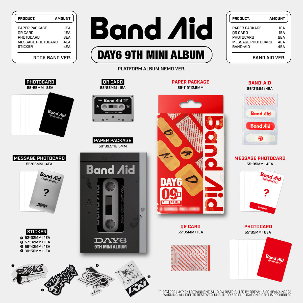 [PRE-ORDER BENEFIT] Day6 9th Mini Album Band Aid (PLATFORM ver.)