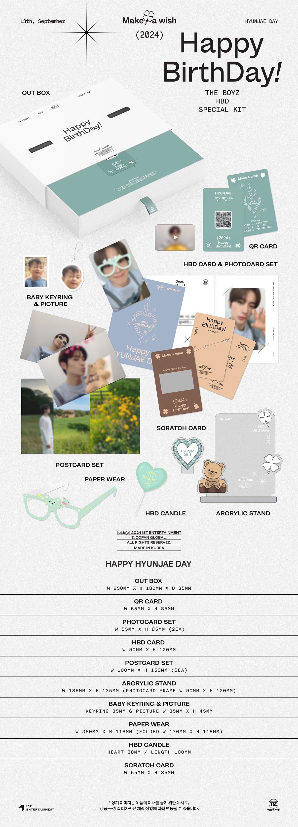 [PRE-ORDER BENEFIT] THE BOYZ HBD HYUNJAE SPECIAL KIT