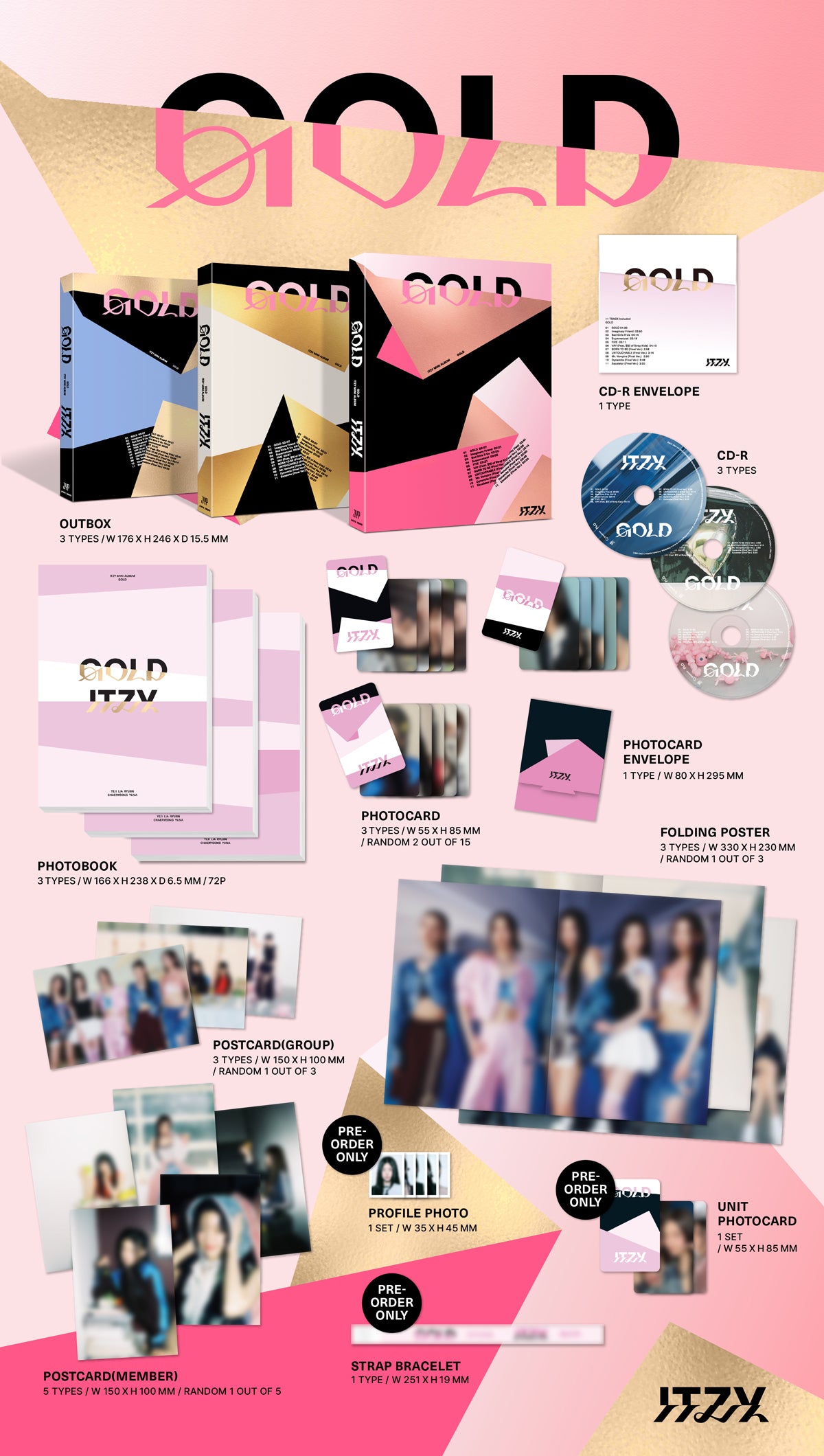 [PRE-ORDER BENEFIT] ITZY GOLD ALBUM (STANDARD ver.)