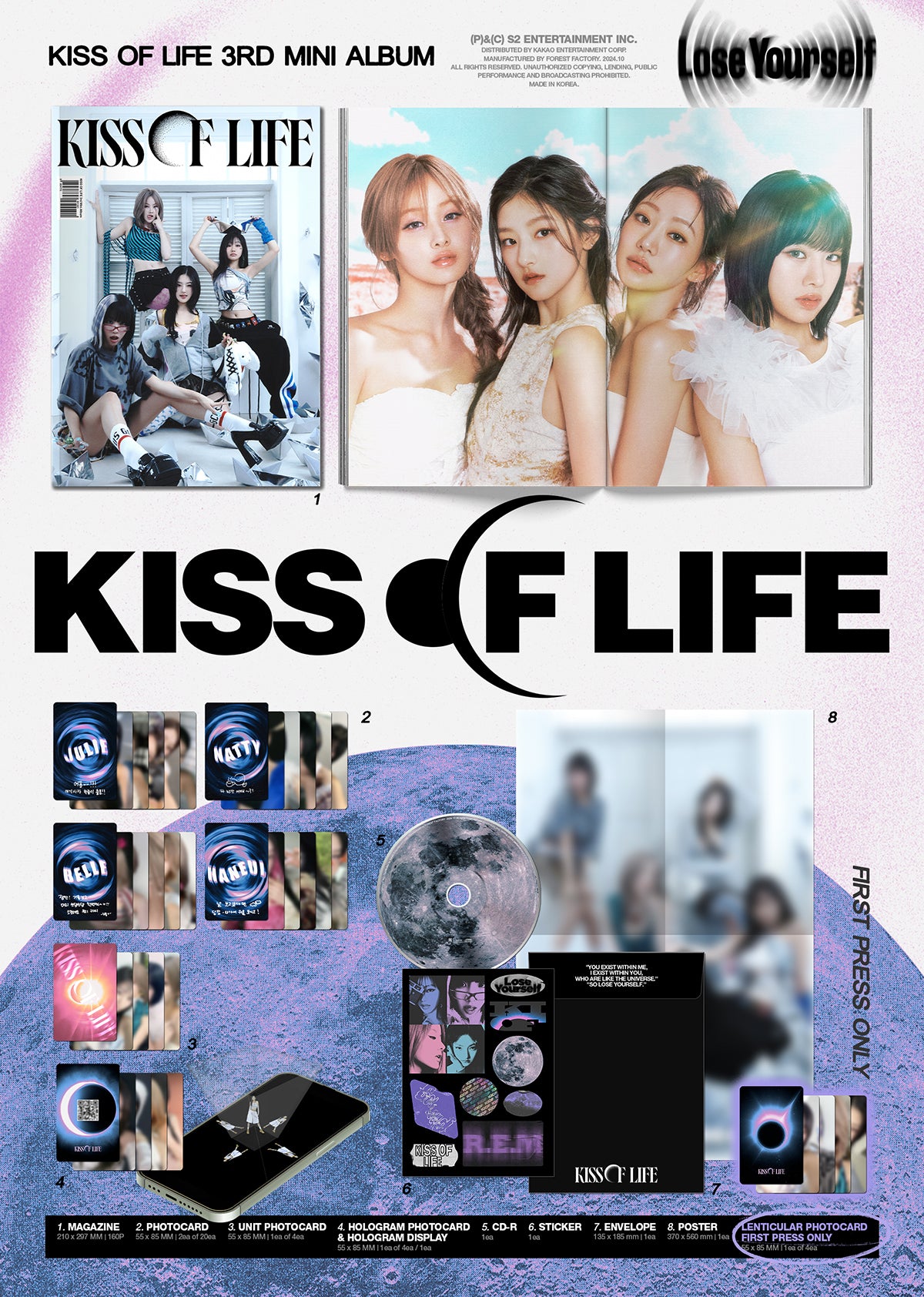 [PRE-ORDER BENEFIT] *SIGNED* KISS OF LIFE 3RD MINI ALBUM Lose Yourself (Magazine Ver.)