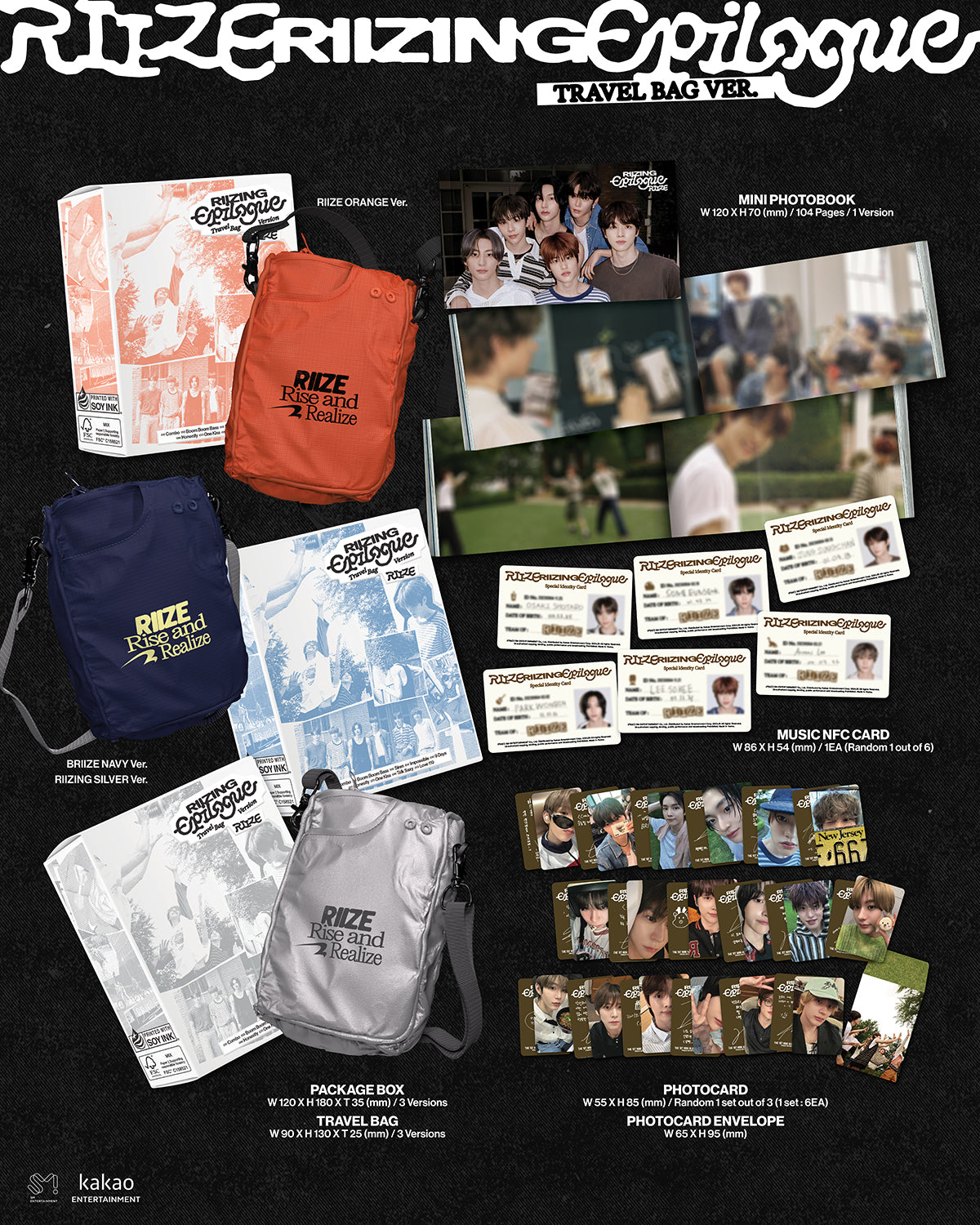 [PRE-ORDER] RIIZE 1st Mini Album RIIZING : Epilogue (TRAVEL BAG Ver.) (LIMITED EDITION)