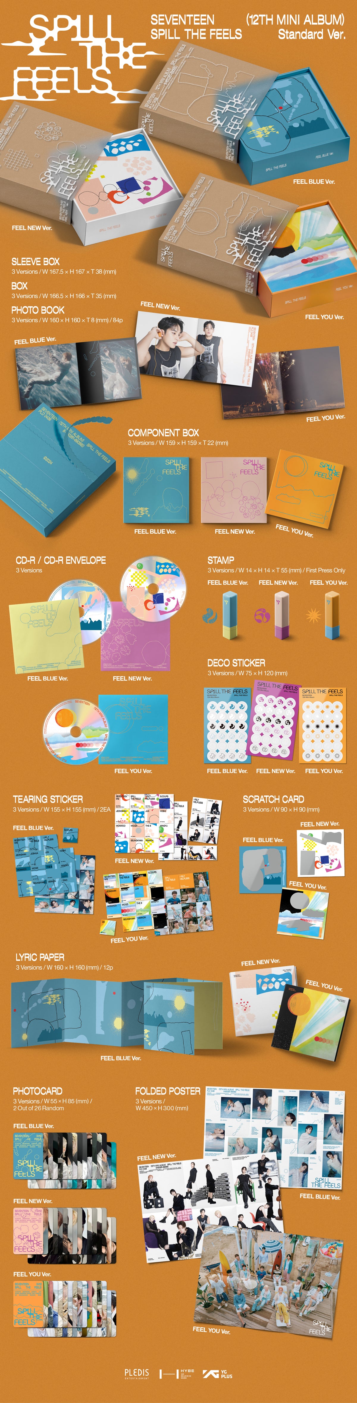 PRE-ORDER BENEFIT] SEVENTEEN 12th Mini Album SPILL THE FEELS