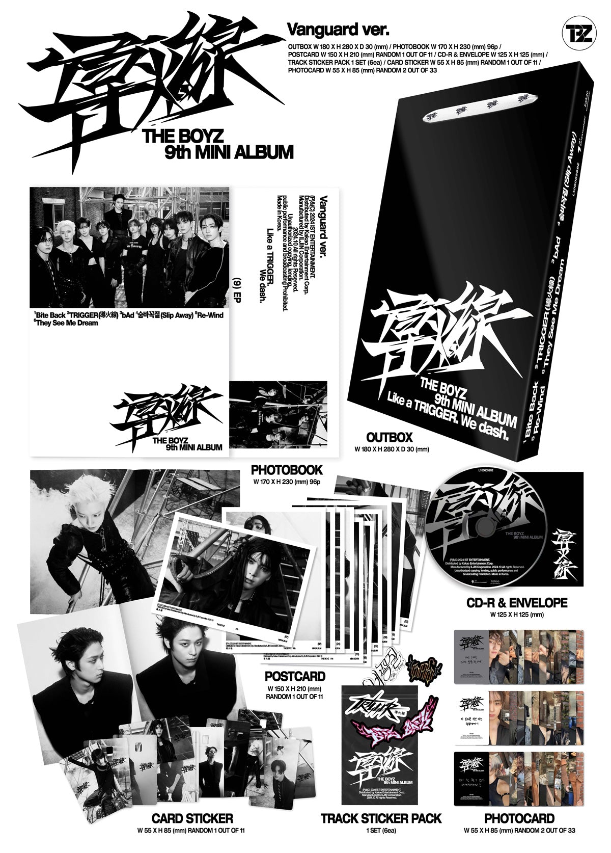 LUCKY DRAW] THE BOYZ 9th MINI ALBUM 導火線 TRIGGER – Dear My