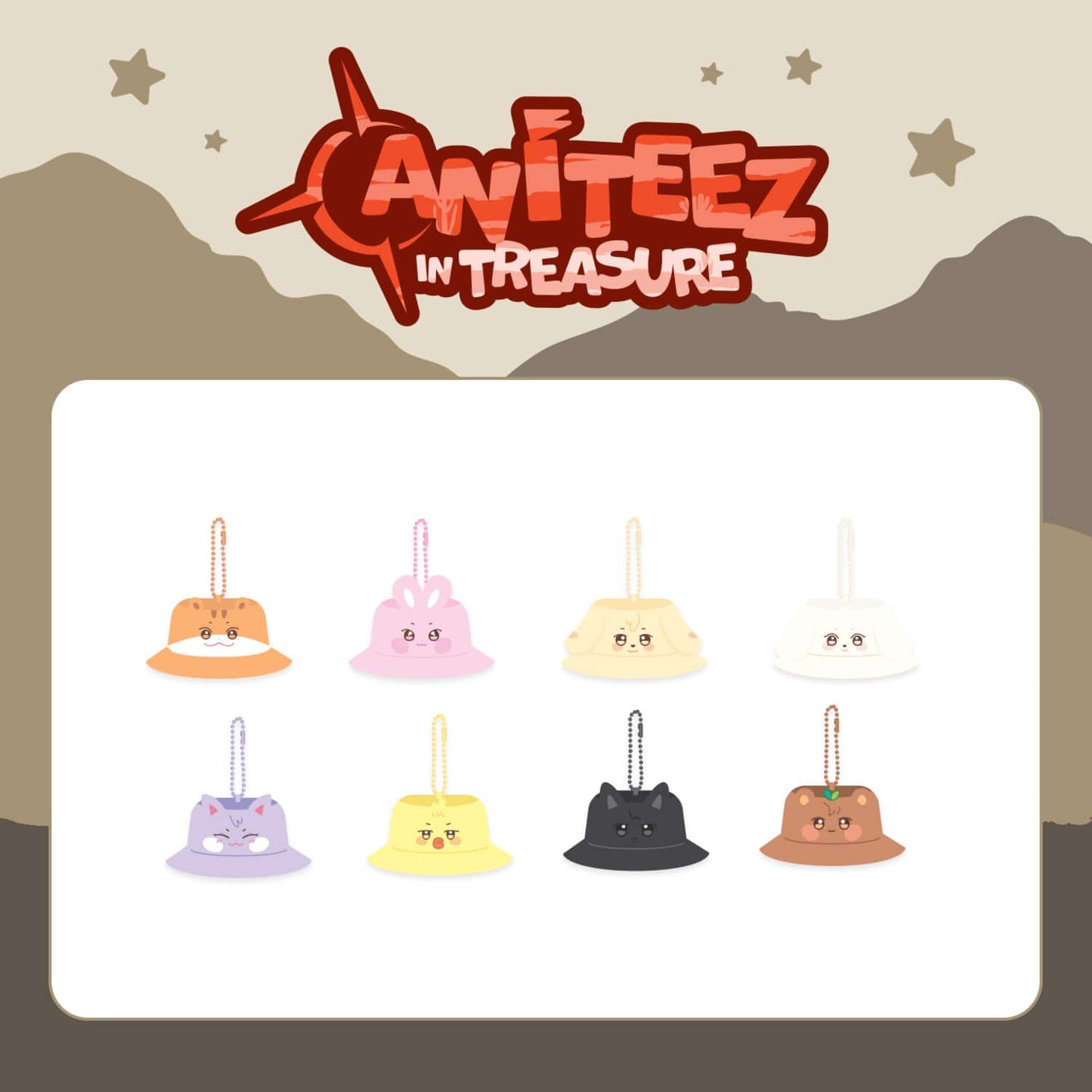 [PRE-ORDER EVENT] ATEEZ 'ANITEEZ in TREASURE' OFFICIAL MD BUCKET HAT KEYRING