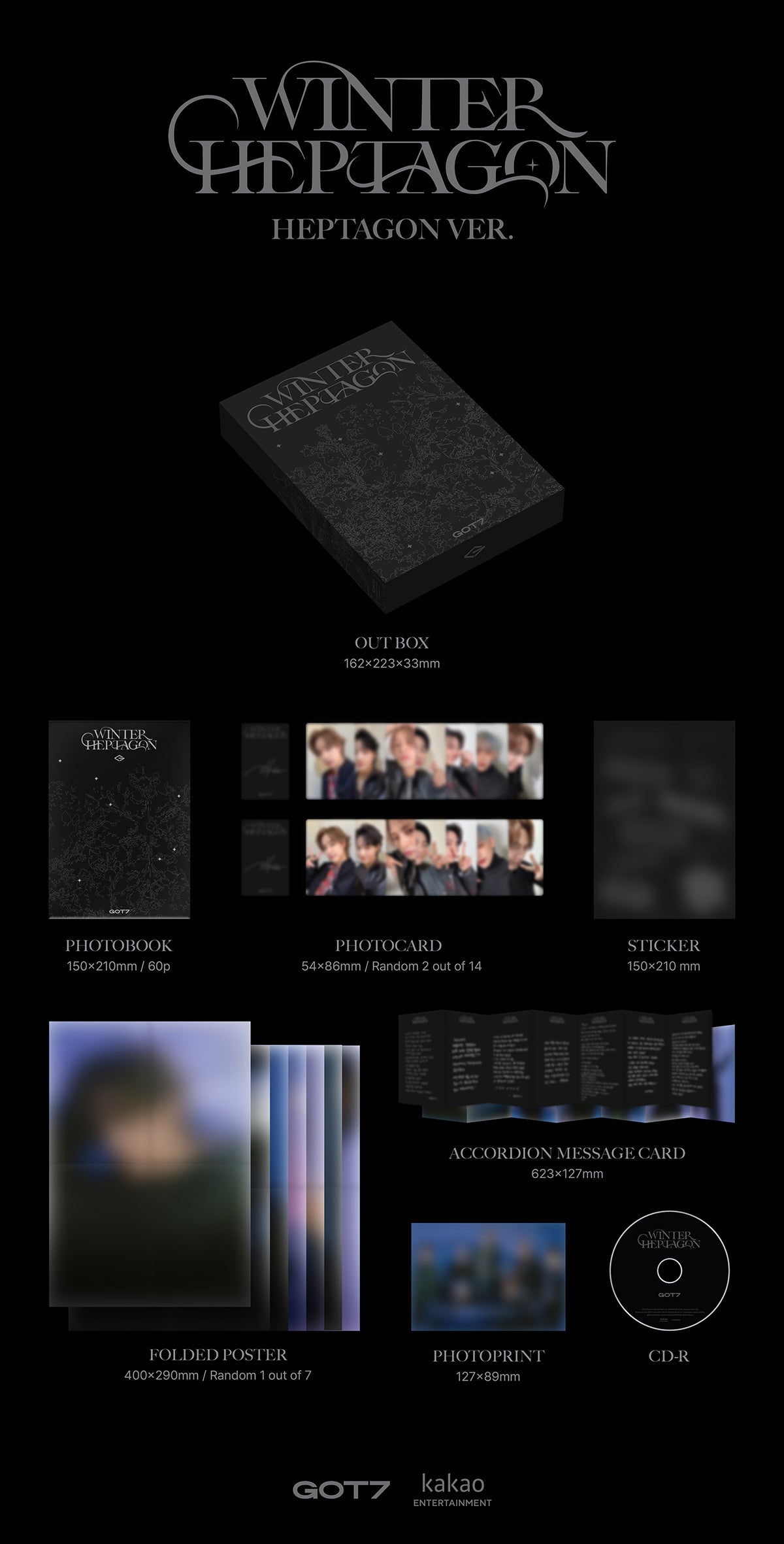[PRE-ORDER BENEFIT] GOT7 MINI ALBUM WINTER HEPTAGON