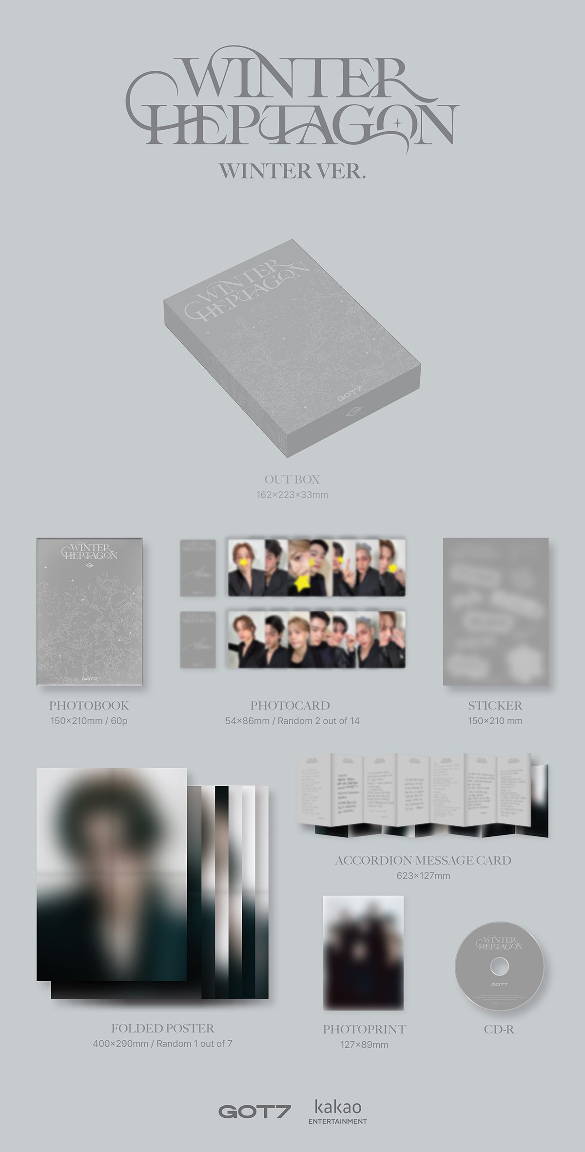 [PRE-ORDER BENEFIT] GOT7 MINI ALBUM WINTER HEPTAGON