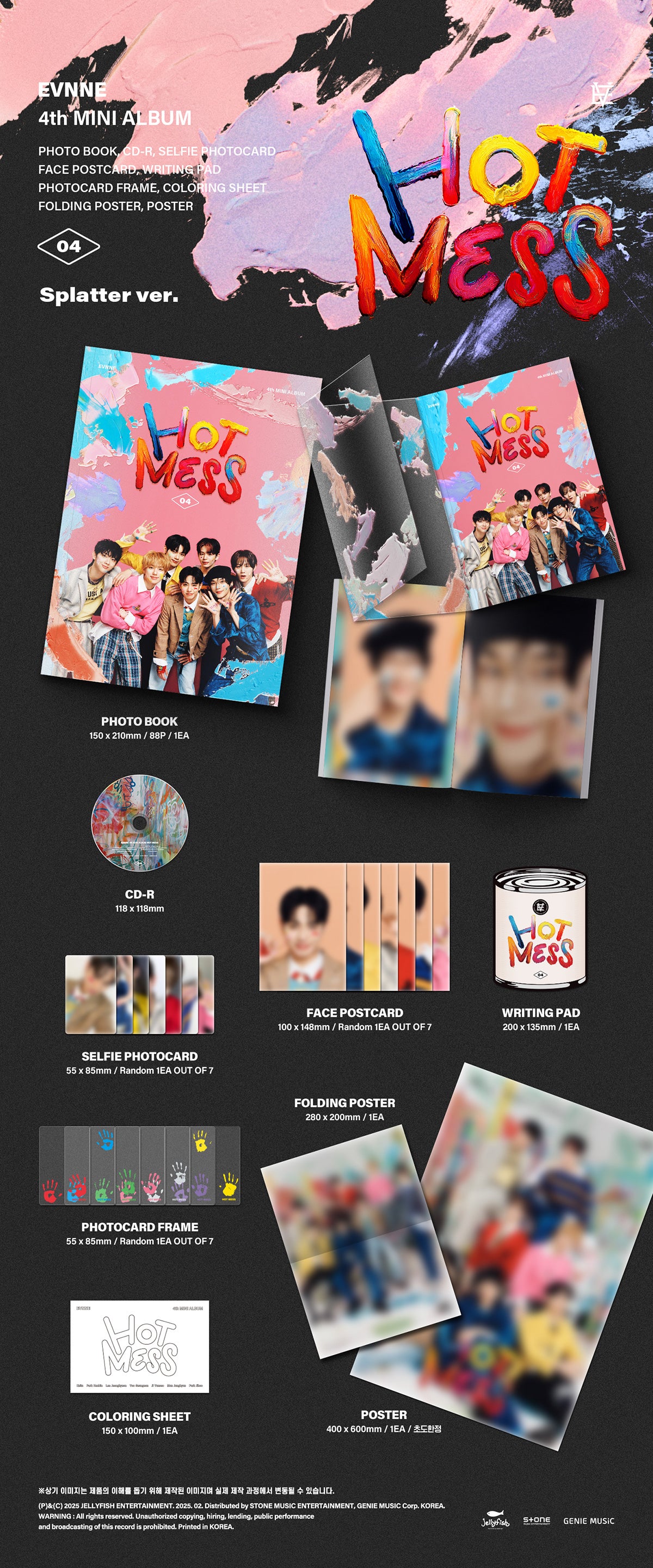 [PRE-ORDER] *SIGNED* EVNNE 4th Mini Album HOT MESS